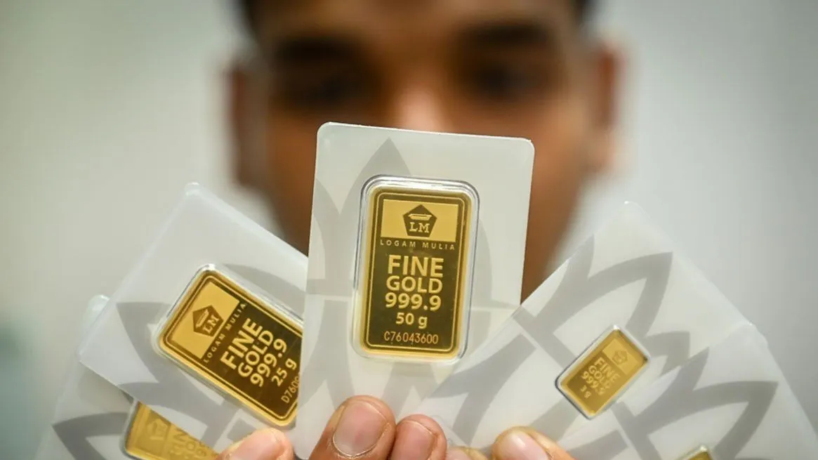 Harga emas Antam turun Rp10.000 ke Rp2,570 juta/gr