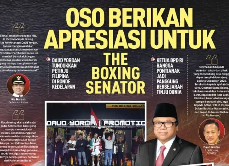 OSO Berikan Apresiasi untuk The Boxing Senator