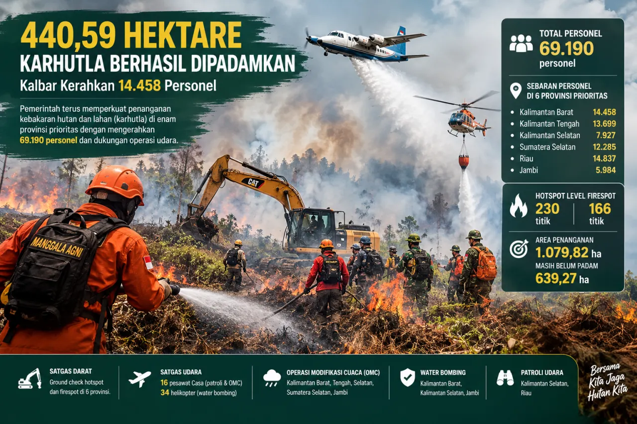 operasi pengerahan puluhan ribu personel dan dukungan operasi udara.