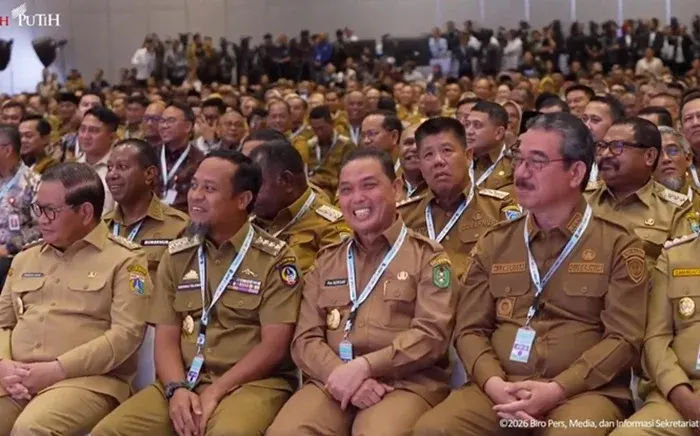 Gubernur Kalimantan Barat Ria Norsan menghadiri Rakornas TPAKD 2026 di Jakarta pada Kamis (22/10/2026).
