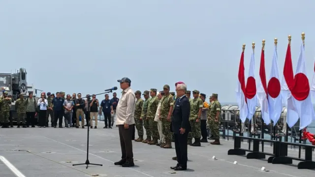 Menhan Lepas Pasukan Jepang Usai Bantu Tangani Karhutla Kalbar